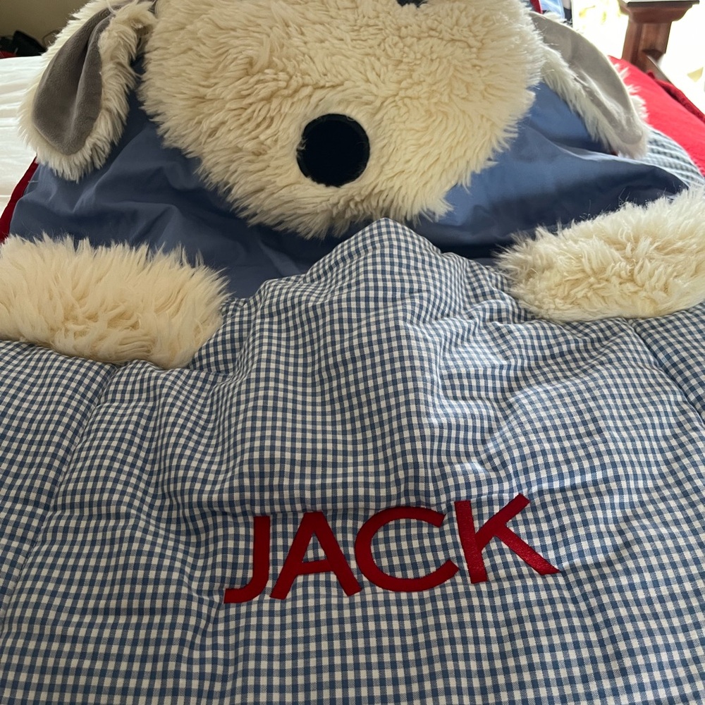 Pottery Barn Sleeping Bag Bear fluffy as a pillow. - Picture 2 of 5